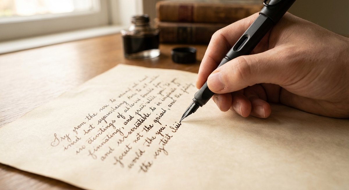 Penna stilografica Lamy su quaderno di appunti